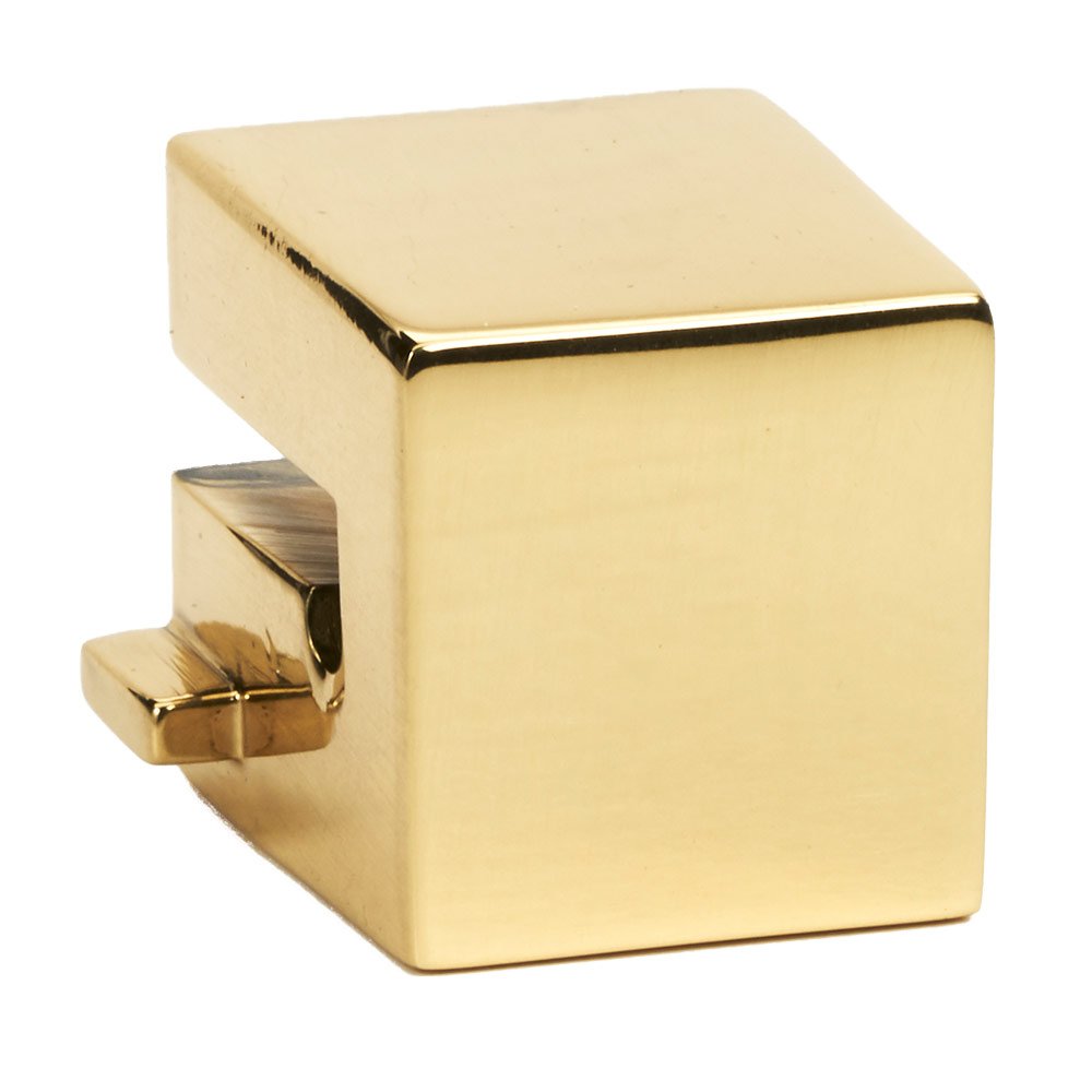 Alno Hardware Large Square Mount for Rings 3" and 3 1/2" in Polished Brass