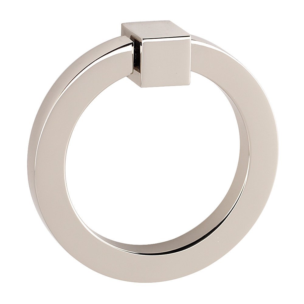 Alno Hardware 3" Round Ring with Large Square Mount in Polished Nickel