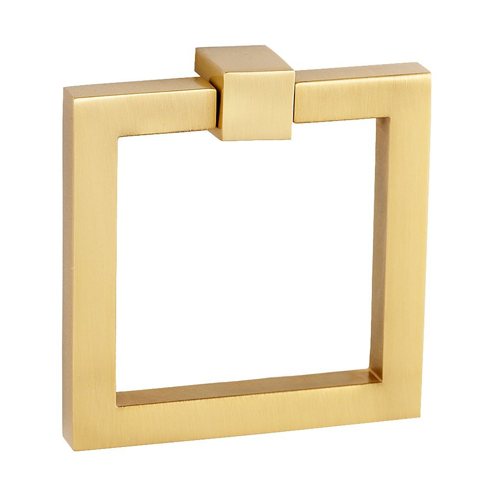 Alno Hardware 3" Square Ring with Large Square Mount in Satin Brass