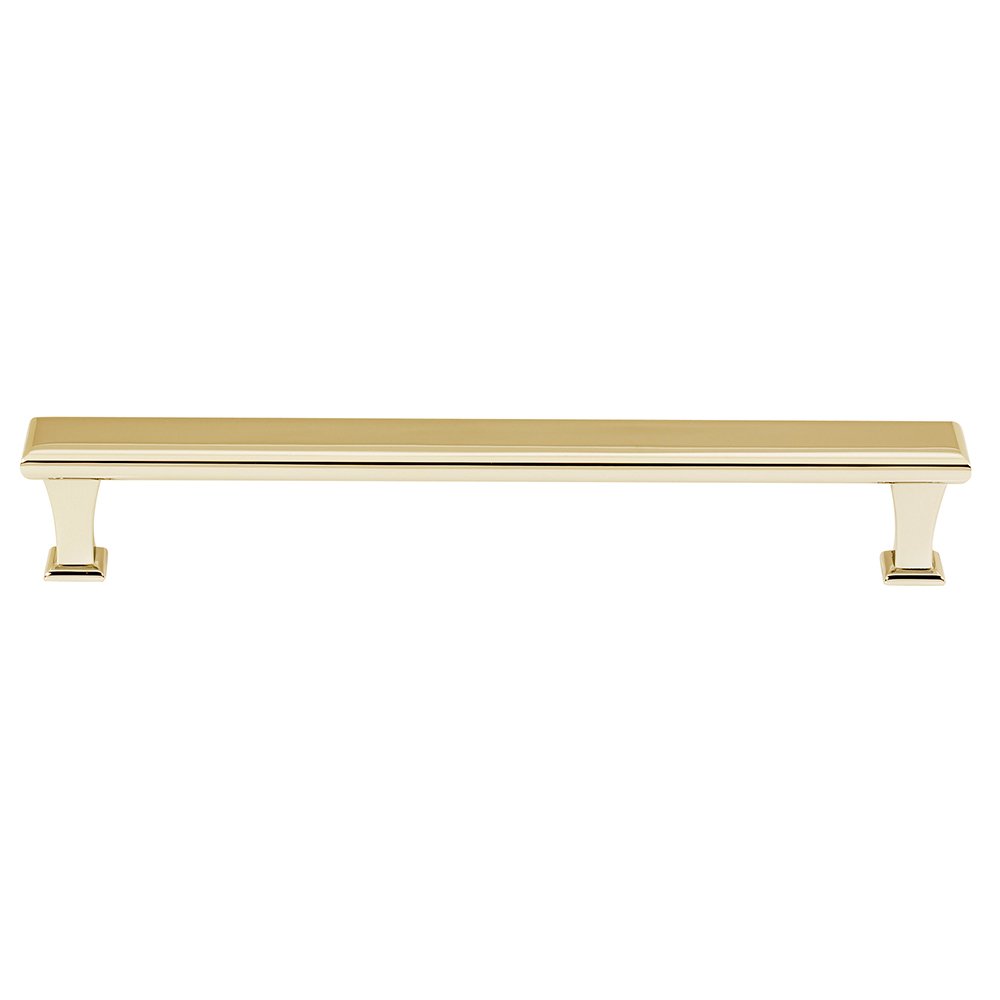 Alno Hardware 8" Centers Handle in Unlacquered Brass