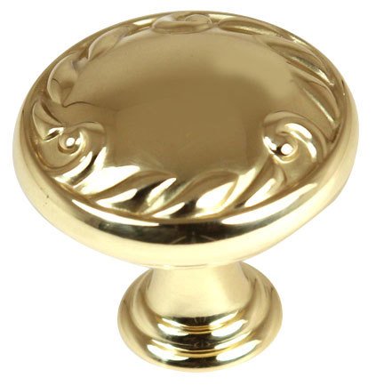 Alno Hardware Solid Brass 1 1/4" Diameter Knob in Polished Brass