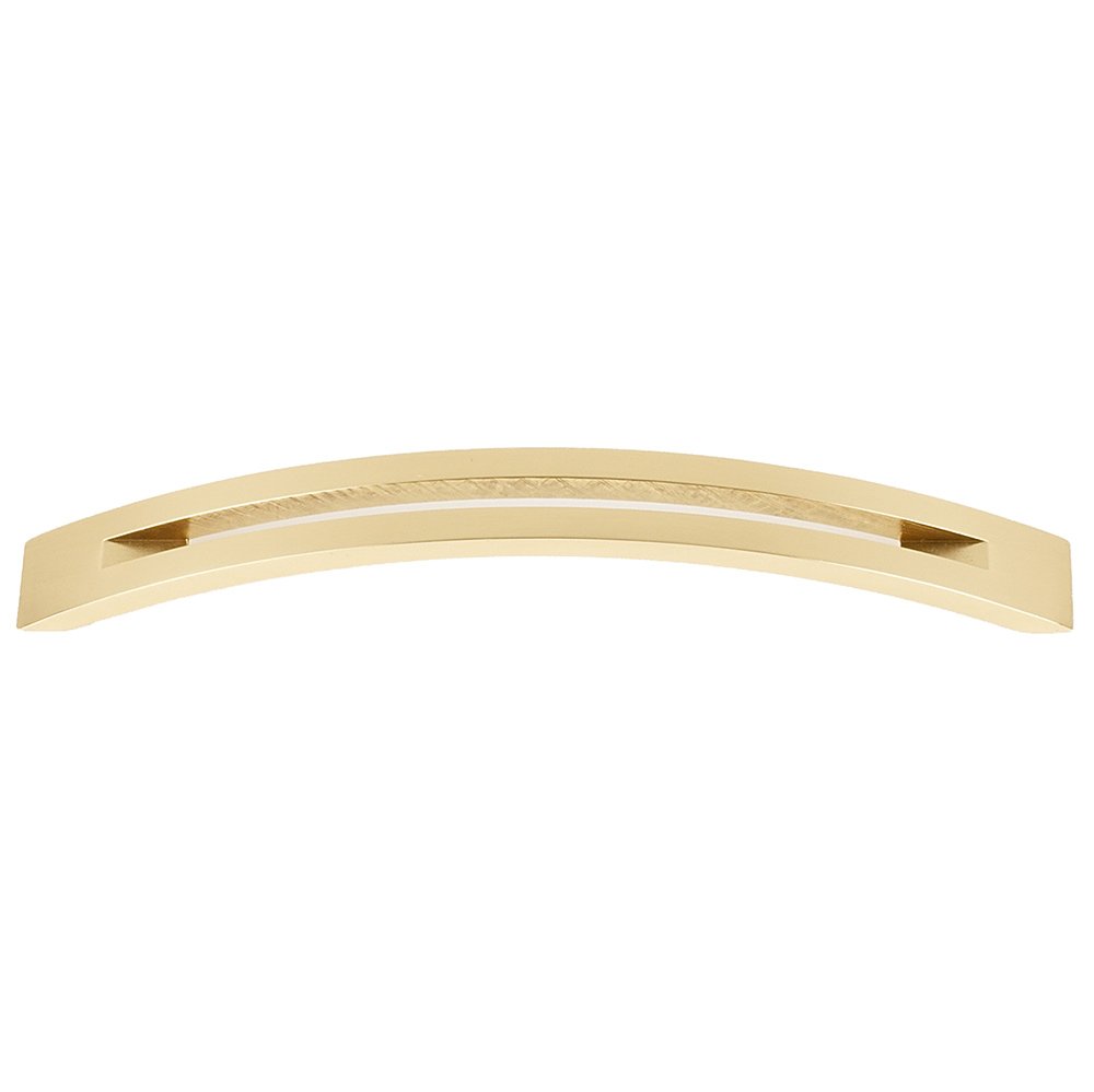 Alno Hardware Solid Brass 6" Centers Pull in Unlacquered Brass