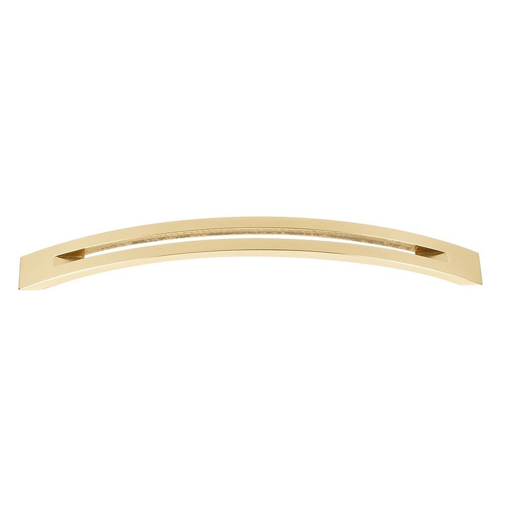 Alno Hardware Solid Brass 8" Centers Pull in Polished Brass