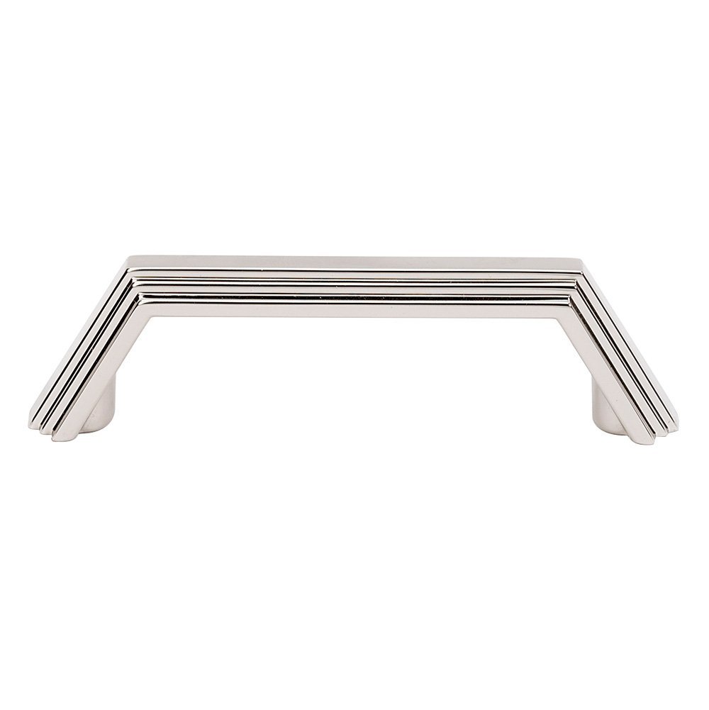Alno Hardware Solid Brass 3" Centers Pull in Polished Nickel