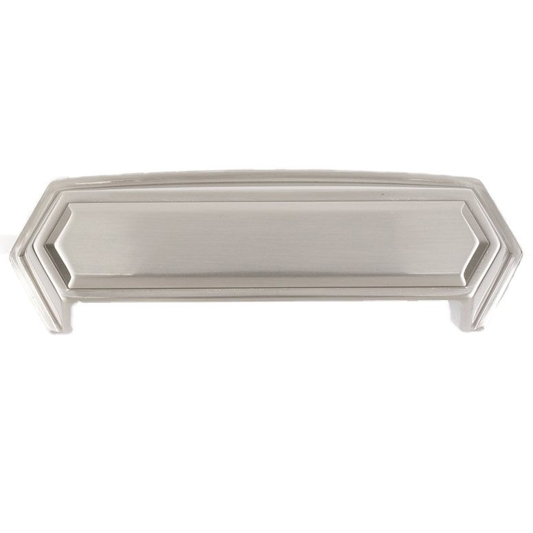 Alno Hardware Solid Brass 4" Centers Cup Pull in Satin Nickel