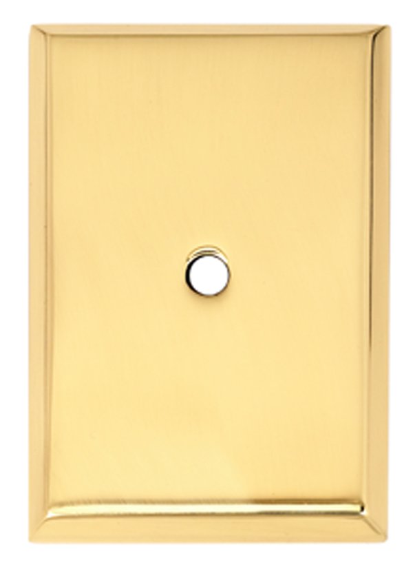 Alno Hardware 1 3/4" Rectangle Knob Backplate in Polished Brass