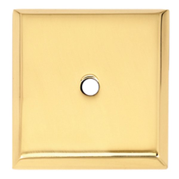Alno Hardware 1 1/4" Square Backplate in Unlacquered Brass