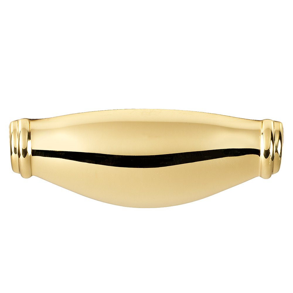 Alno Hardware 3" Centers Cup Pull in Unlacquered Brass