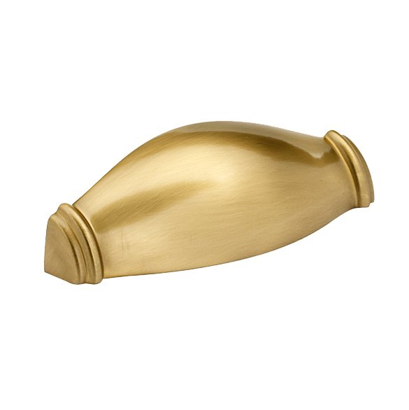 Alno Hardware Solid Brass 3" Centers Cup Pull in Satin Brass