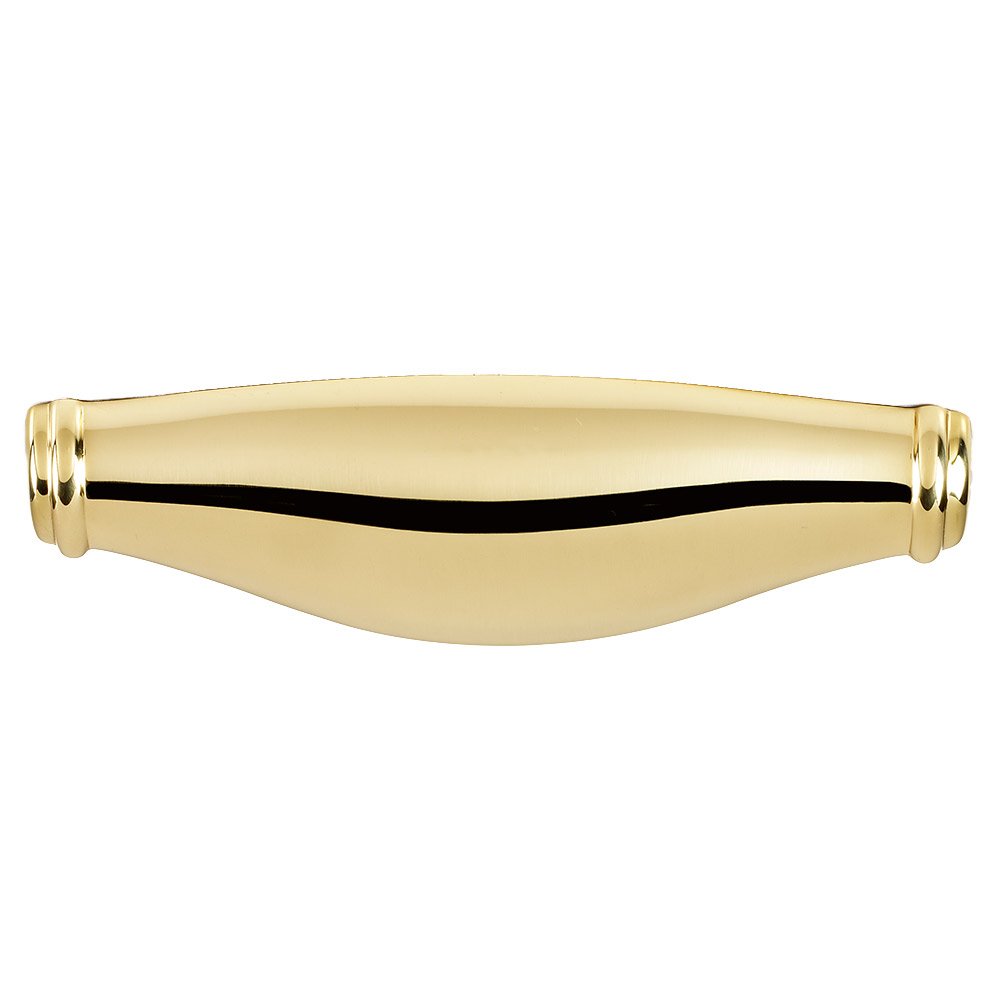 Alno Hardware 4" Centers Cup Pull in Unlacquered Brass