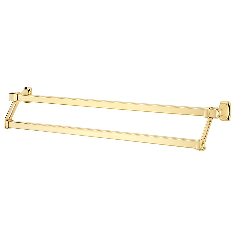 Alno Hardware 25" Double Towel Bar in Unlacquered Brass