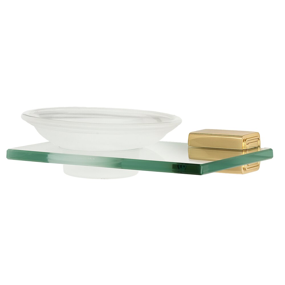 Alno Hardware Soap Holder With Dish in Unlacquered Brass