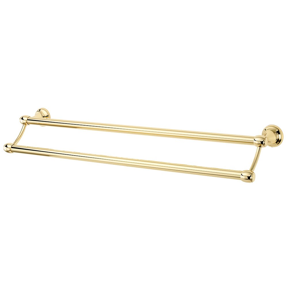 Alno Hardware 24" Double Towel Bar in Unlacquered Brass