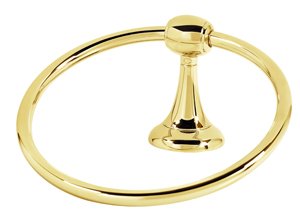 Alno Hardware Towel Ring in Polished Brass