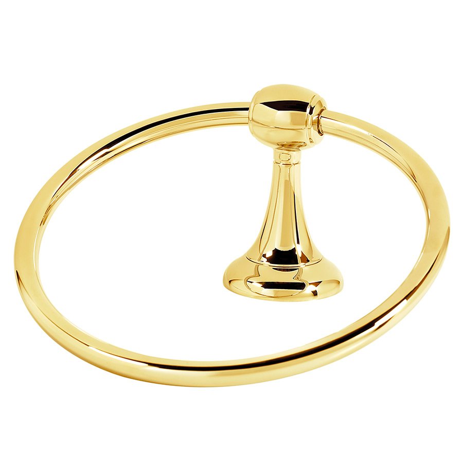Alno Hardware Towel Ring in Unlacquered Brass
