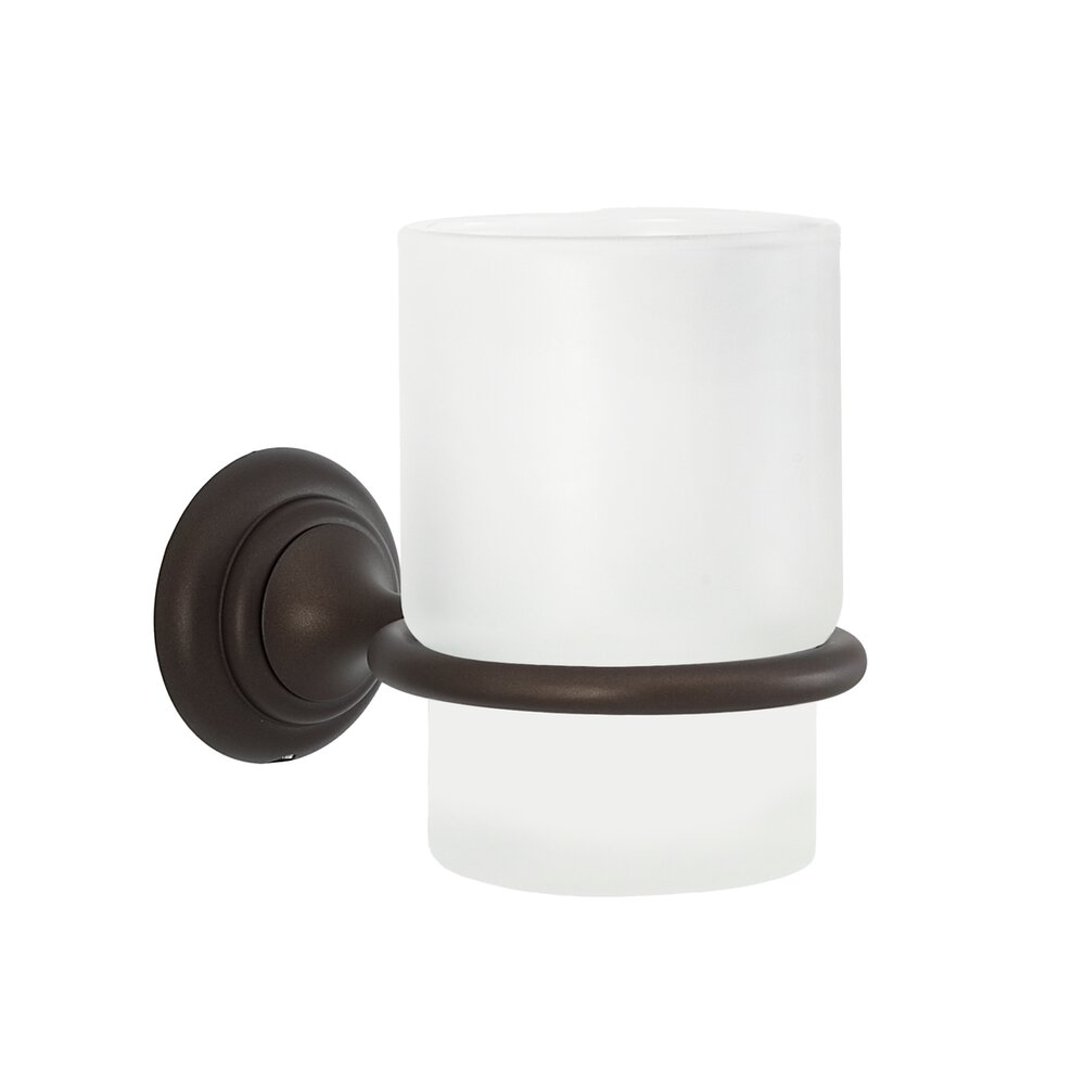 Alno Hardware Tumbler Holder With Tumbler in Chocolate Bronze