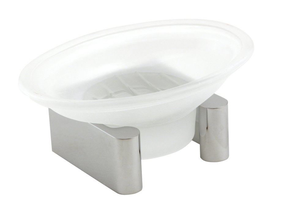 Alno Hardware Countertop Soap Dish with Glassware in Polished Chrome