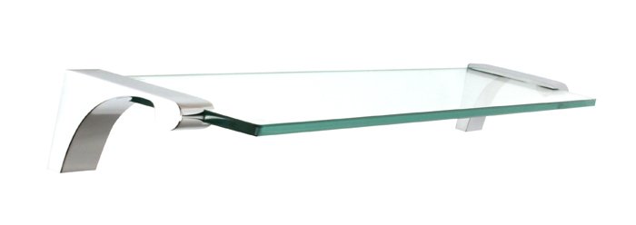 Alno Hardware 24" Glass Shelf with Brackets in Polished Chrome