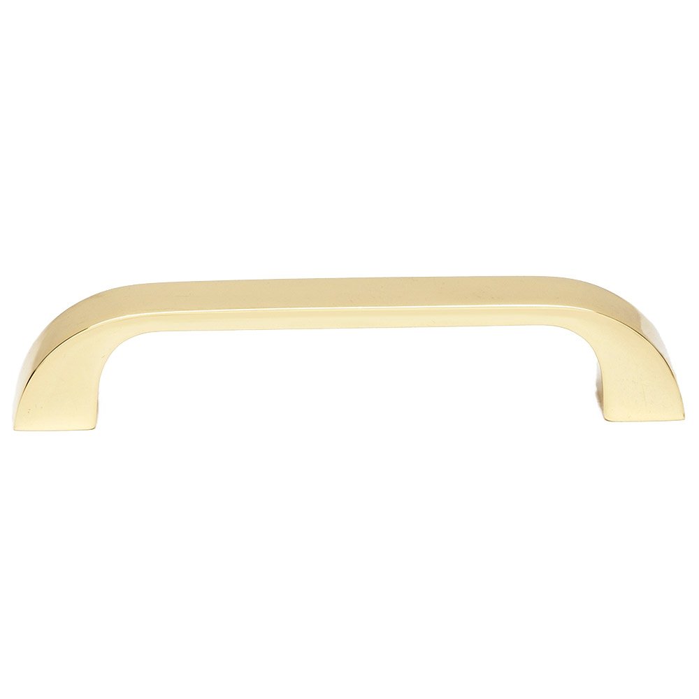 Alno Hardware Solid Brass 3 3/4" Centers Pull in Unlacquered Brass