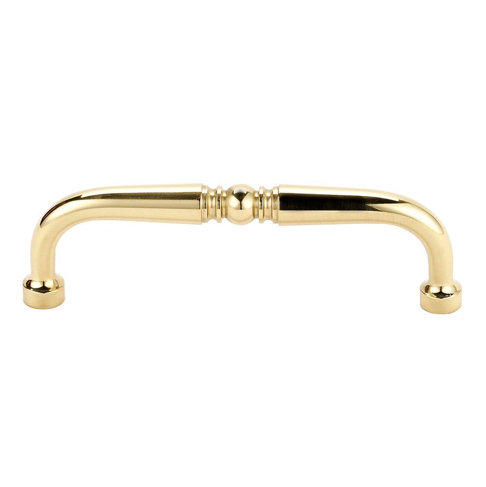 Alno Hardware Solid Brass 3" Centers Pull in Polished Brass