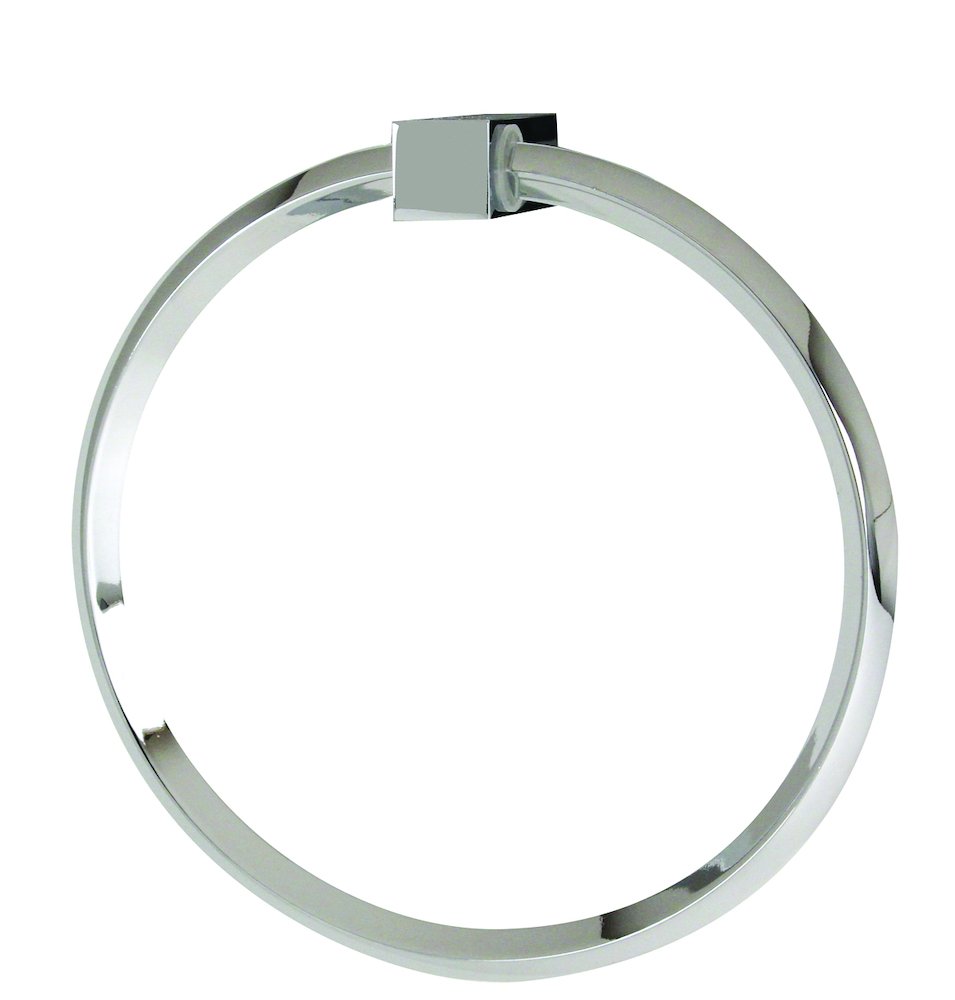 Alno Hardware Solid Brass Towel Ring in Polished Chrome