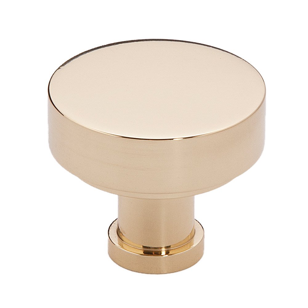 Alno Hardware 1 1/8" Rounded Knob in Unlacquered Brass