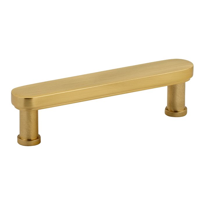 Alno Hardware Solid Brass 4" Centers Pull in Satin Brass