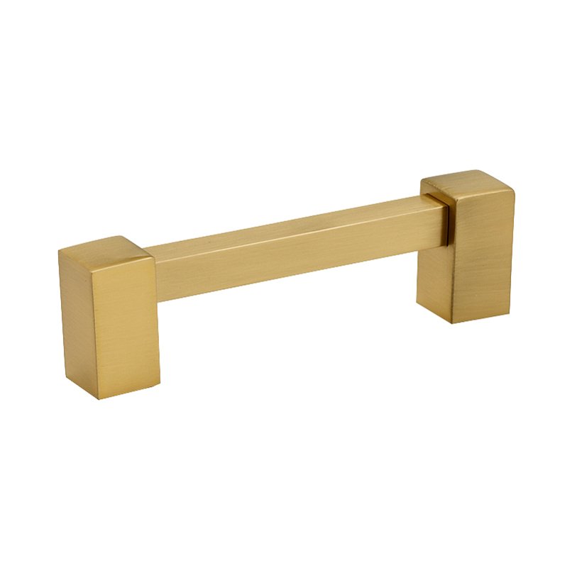 Alno Hardware Solid Brass 3" Centers Pull in Satin Brass