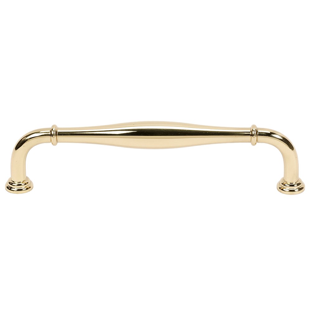 Alno Hardware Solid Brass 6" Centers Pull in Polished Brass