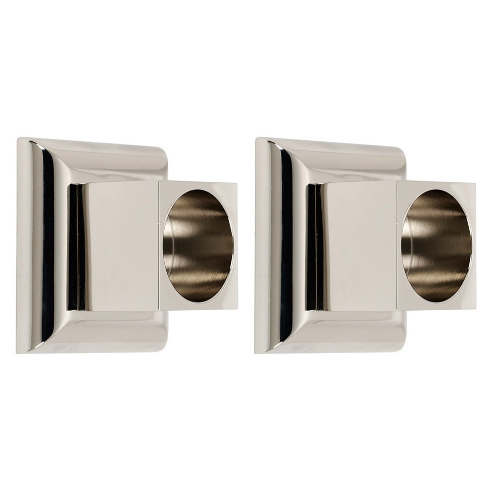 Alno Hardware Bath Shower Rod Brackets (Sold by the Pair) in Polished Nickel