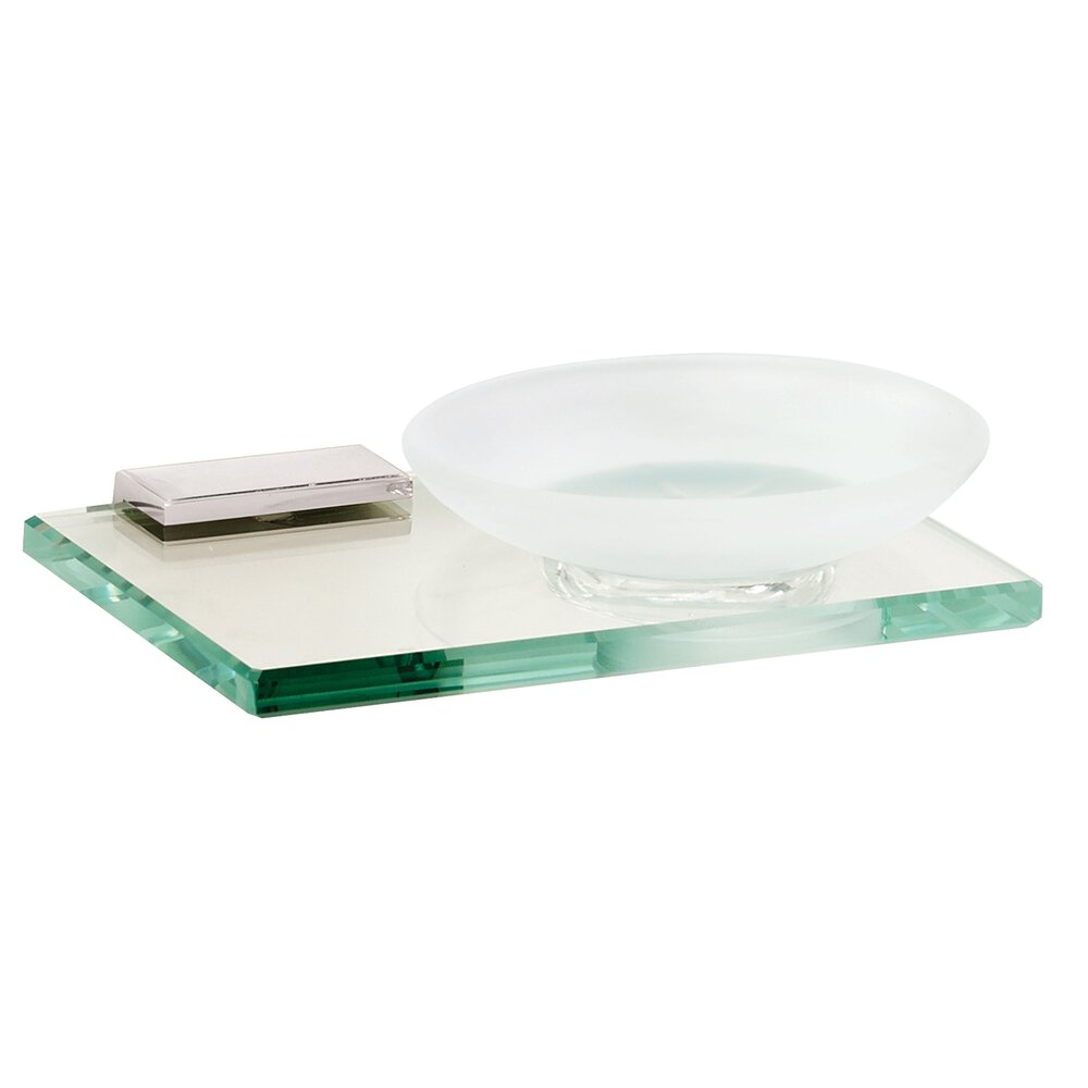 Alno Hardware Soap Holder with Glass Dish in Polished Chrome