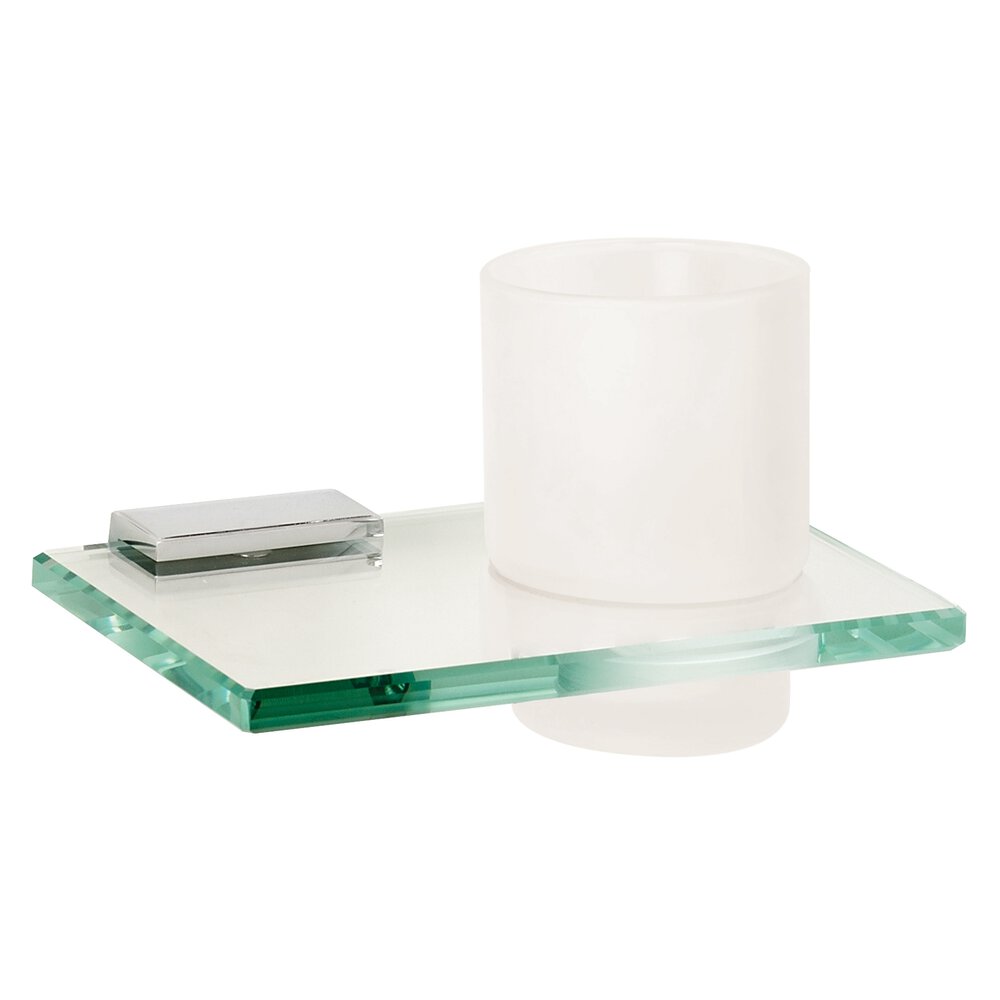 Alno Hardware Tumbler Holder with Glass Tumbler in Polished Chrome
