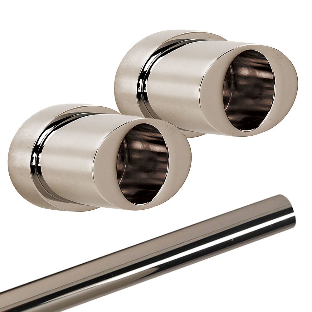 Alno Hardware Shower Rod and Brackets in Polished Nickel
