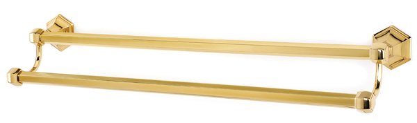 Alno Hardware 24" Double Towel Bar in Polished Brass