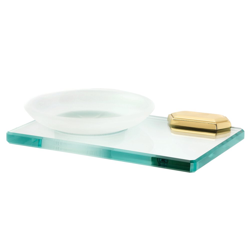 Alno Hardware Soap Holder with Dish in Polished Brass