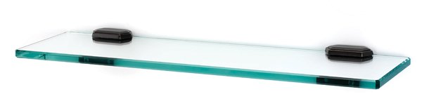 Alno Hardware 18" Glass Shelf with Brackets in Barcelona