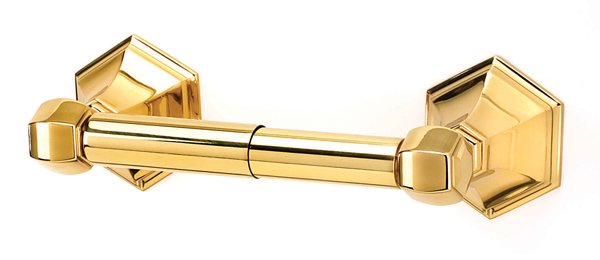 Alno Hardware Tissue Holder in Polished Brass