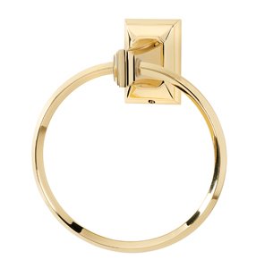 Alno Hardware 6" Towel Ring in Polished Brass