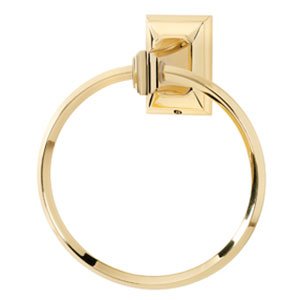 Alno Hardware 6" Towel Ring in Unlacquered Brass