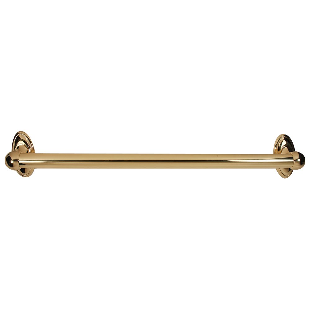 Alno Hardware 24" Residential Grab Bar (1" Diameter) in Unlacquered Brass