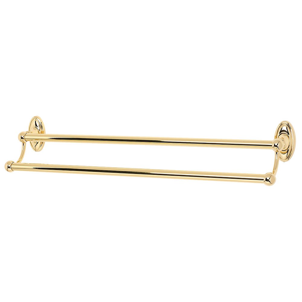 Alno Hardware 24" Double Towel Bar in Unlacquered Brass