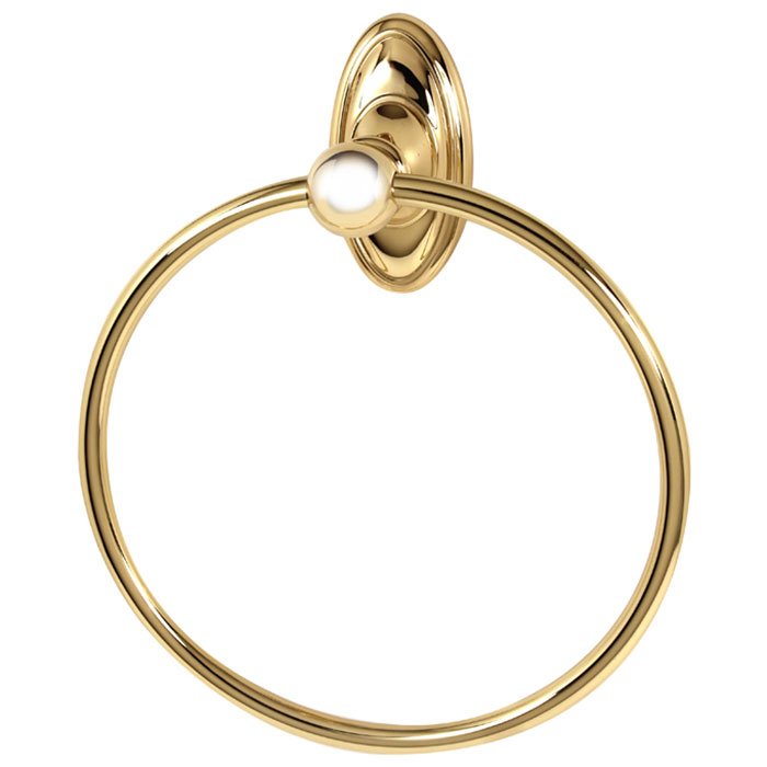 Alno Hardware 7" Towel Ring in Unlacquered Brass