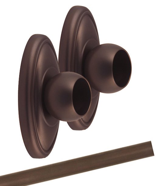 Alno Hardware Shower Rod & Brackets in Chocolate Bronze