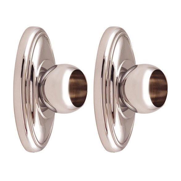 Alno Hardware Shower Rod Brackets (priced per pair) in Polished Nickel