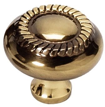 Alno Hardware Solid Brass 1" Knob in Polished Antique