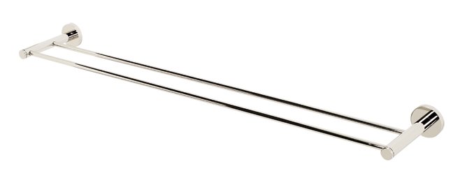 Alno Hardware Solid Brass 30" Double Towel Bar in Polished Nickel