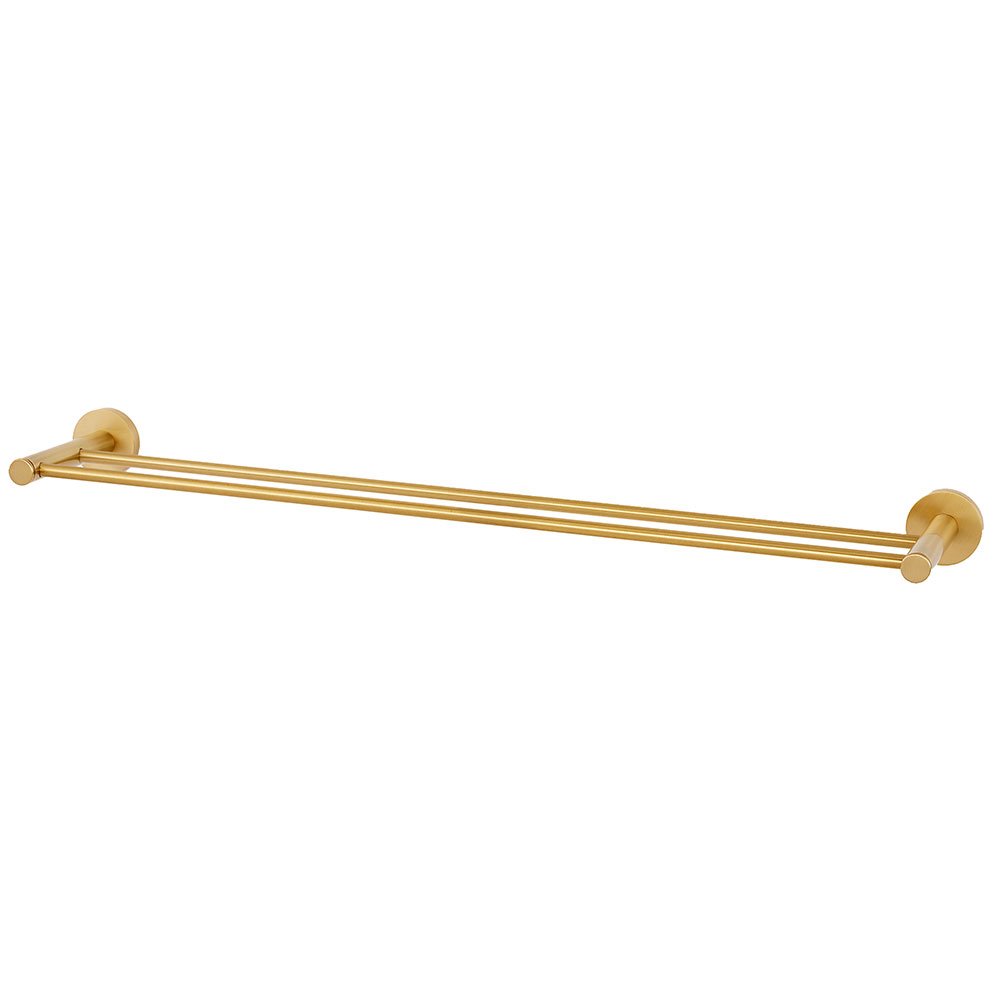 Alno Hardware Solid Brass 30" Double Towel Bar in Satin Brass 