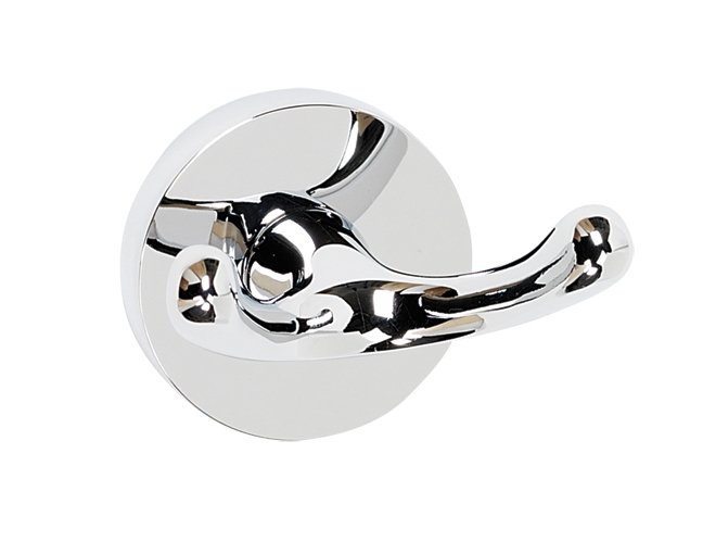Alno Hardware Solid Brass Double Robe Hook in Polished Chrome