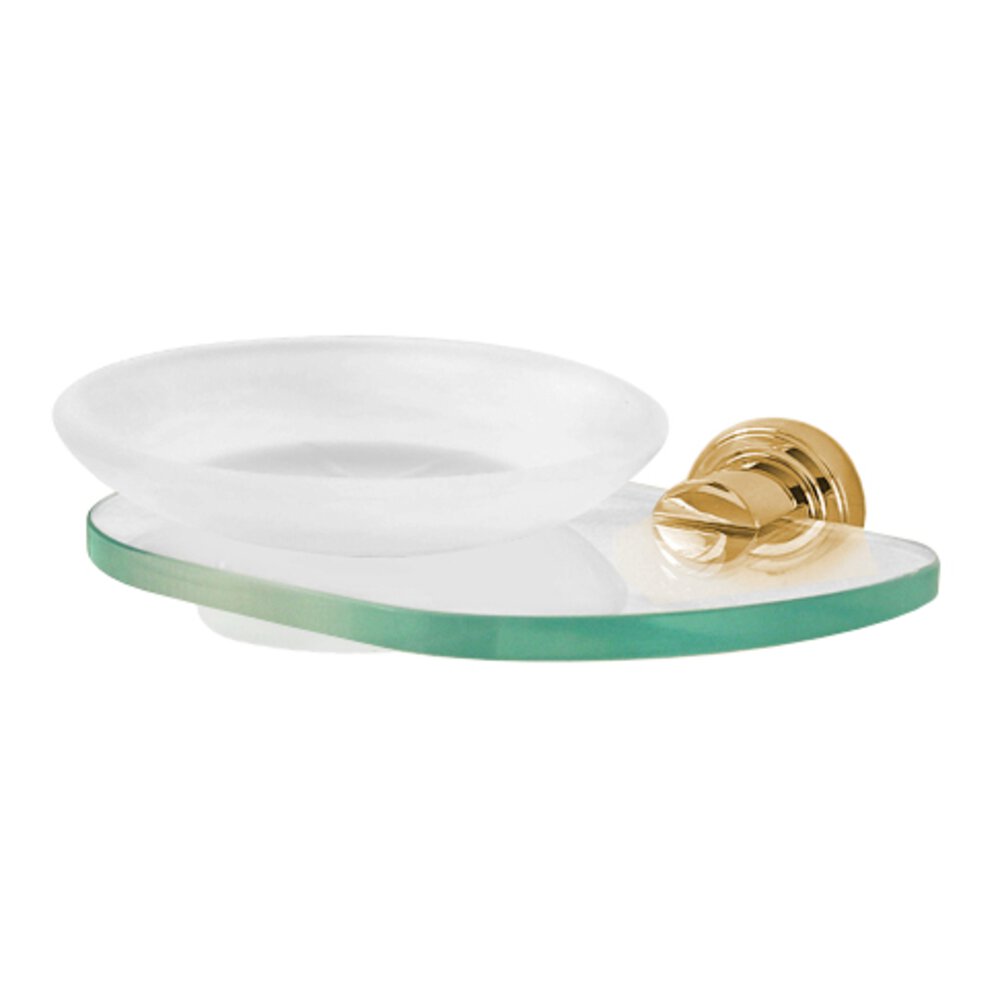 Alno Hardware Soap Holder with Dish in Unlacquered Brass