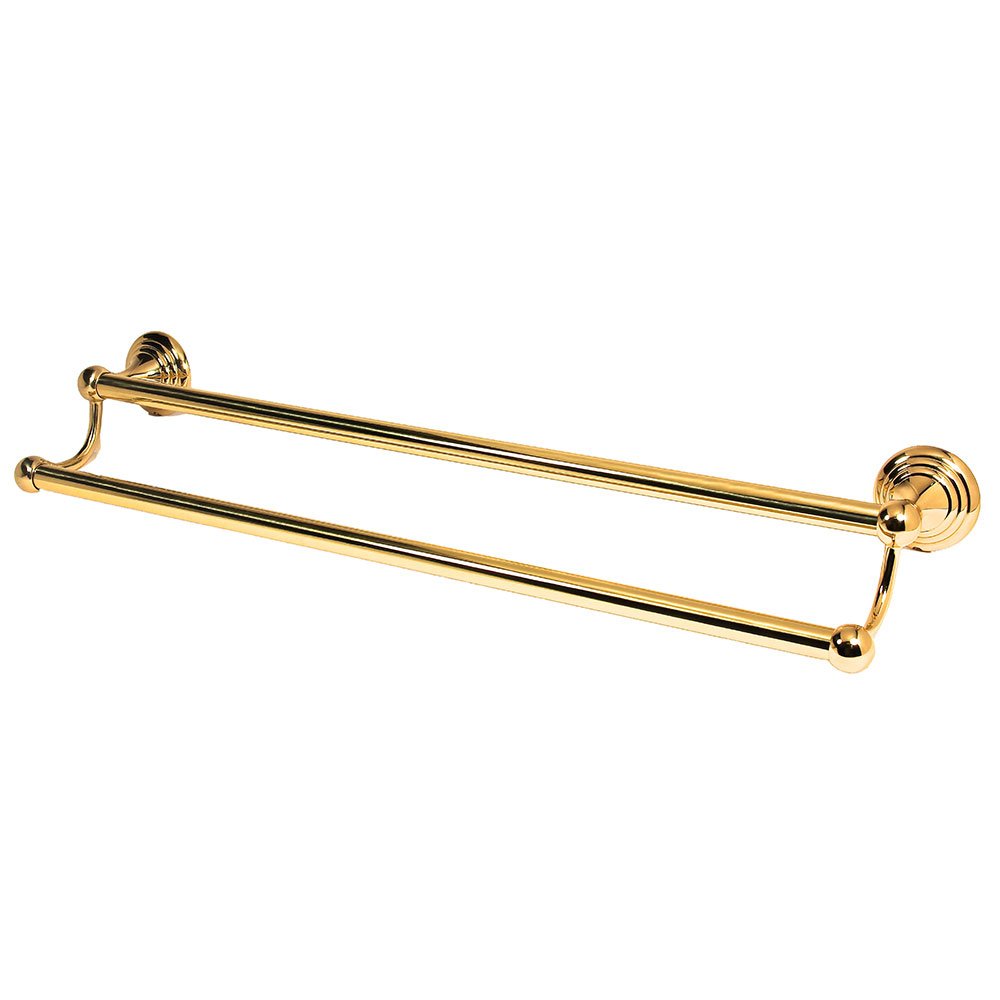 Alno Hardware 30" Double Towel Bar in Unlacquered Brass